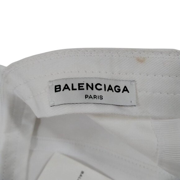 (L2) Balenciaga Cap White Canvas - Picture 7 of 10